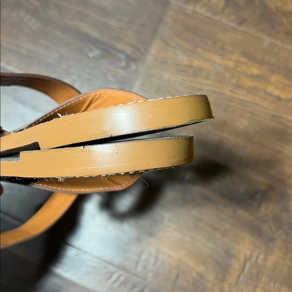Coach Harlan Signature leather and canvas sandal in khaki and saddle - Picture 10 of 10
